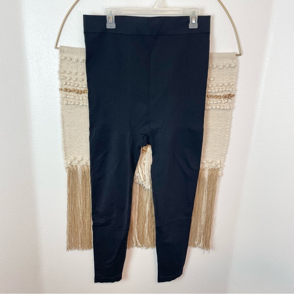 BLANQI Black Ribbed Maternity Leggings XXL